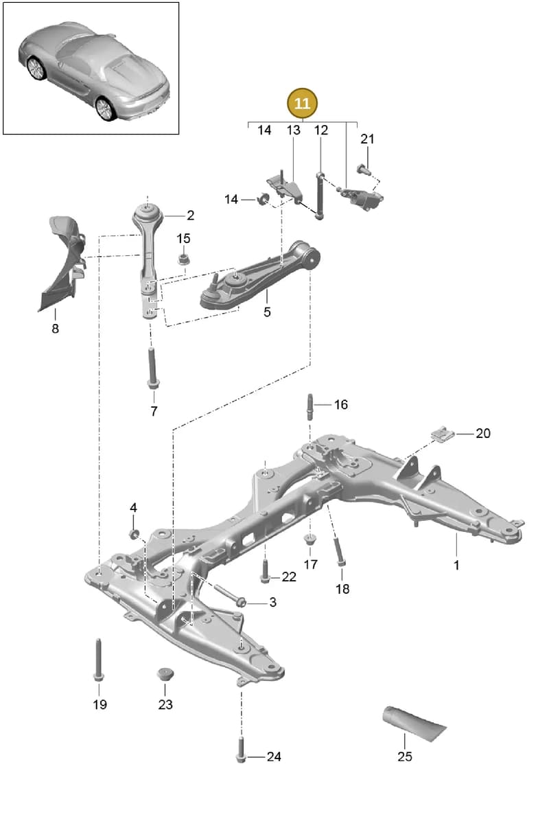 99135550101 — Porsche Boxster Spyder (2015-2016) diagram p46401000, position 11