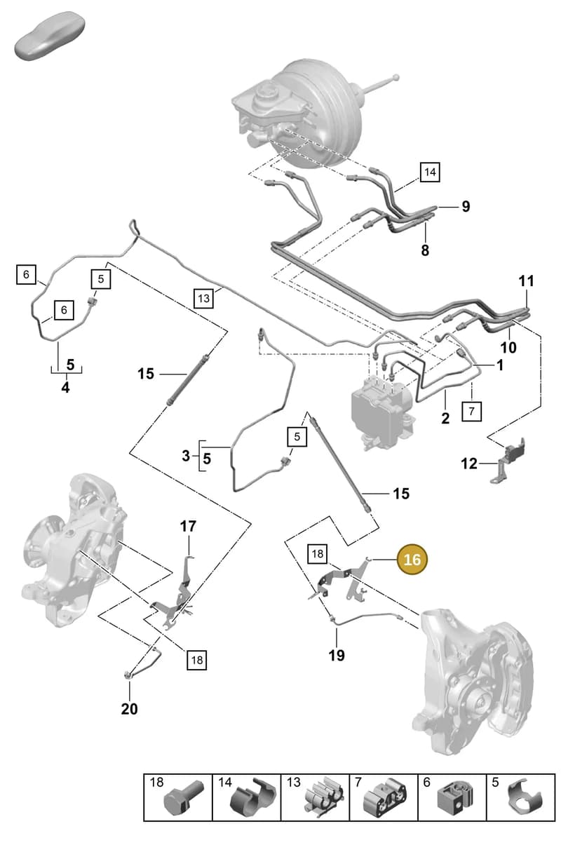 99135550180 — Porsche Boxster Spyder (2019-2020) diagram p54604010, position 16