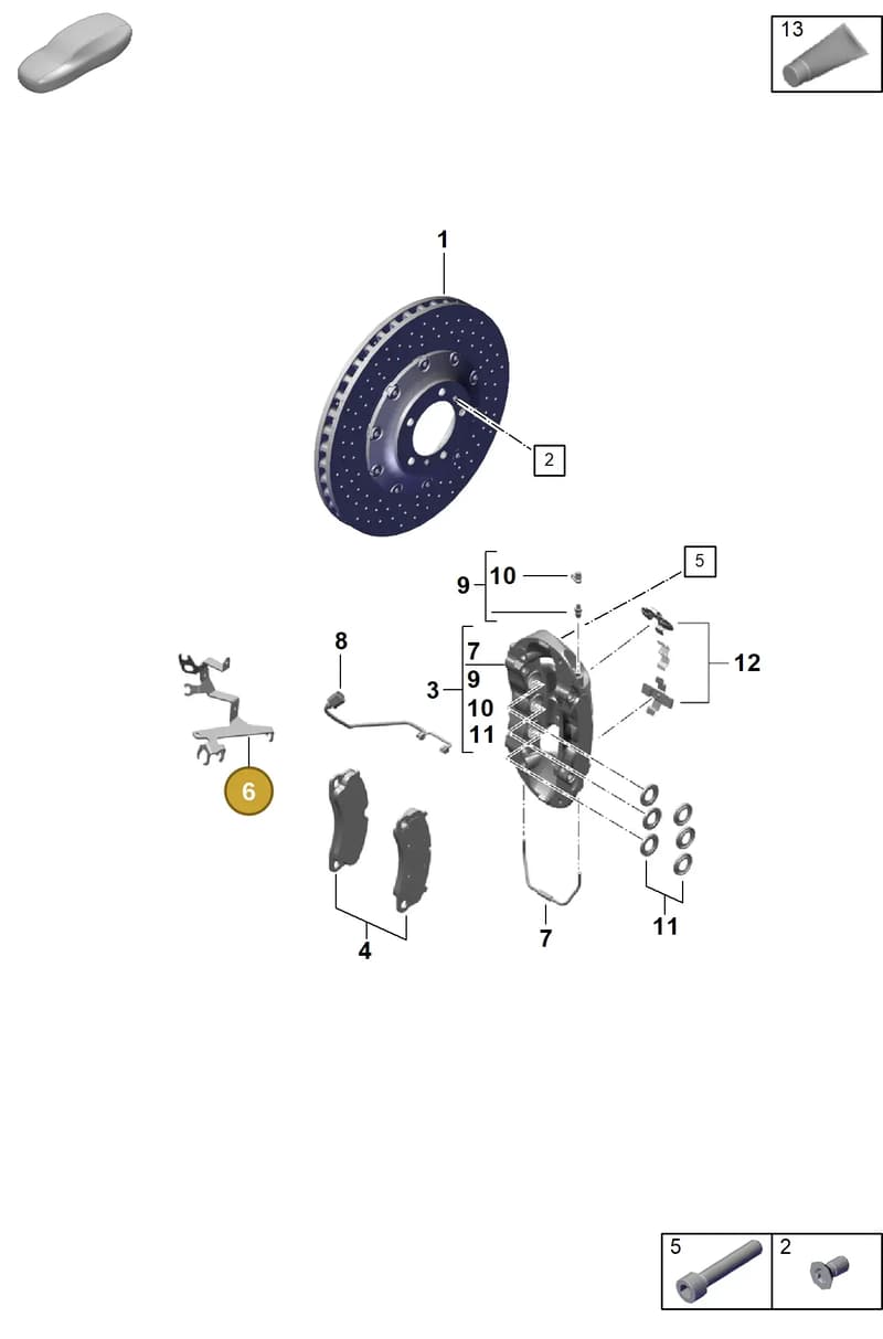 99135550180 — Porsche Boxster Spyder (2019-2020) diagram p55602010, position 6