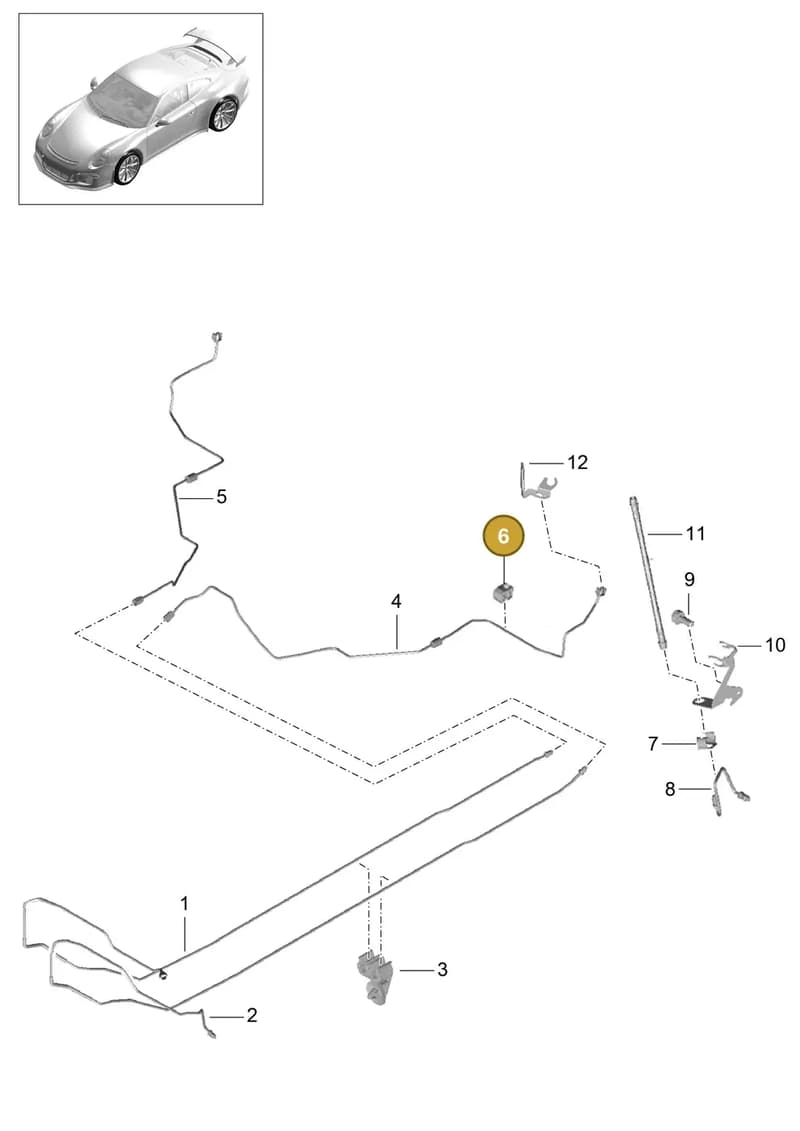 99135550801 — Porsche 911 (2013-2020) diagram p41604010, position 6