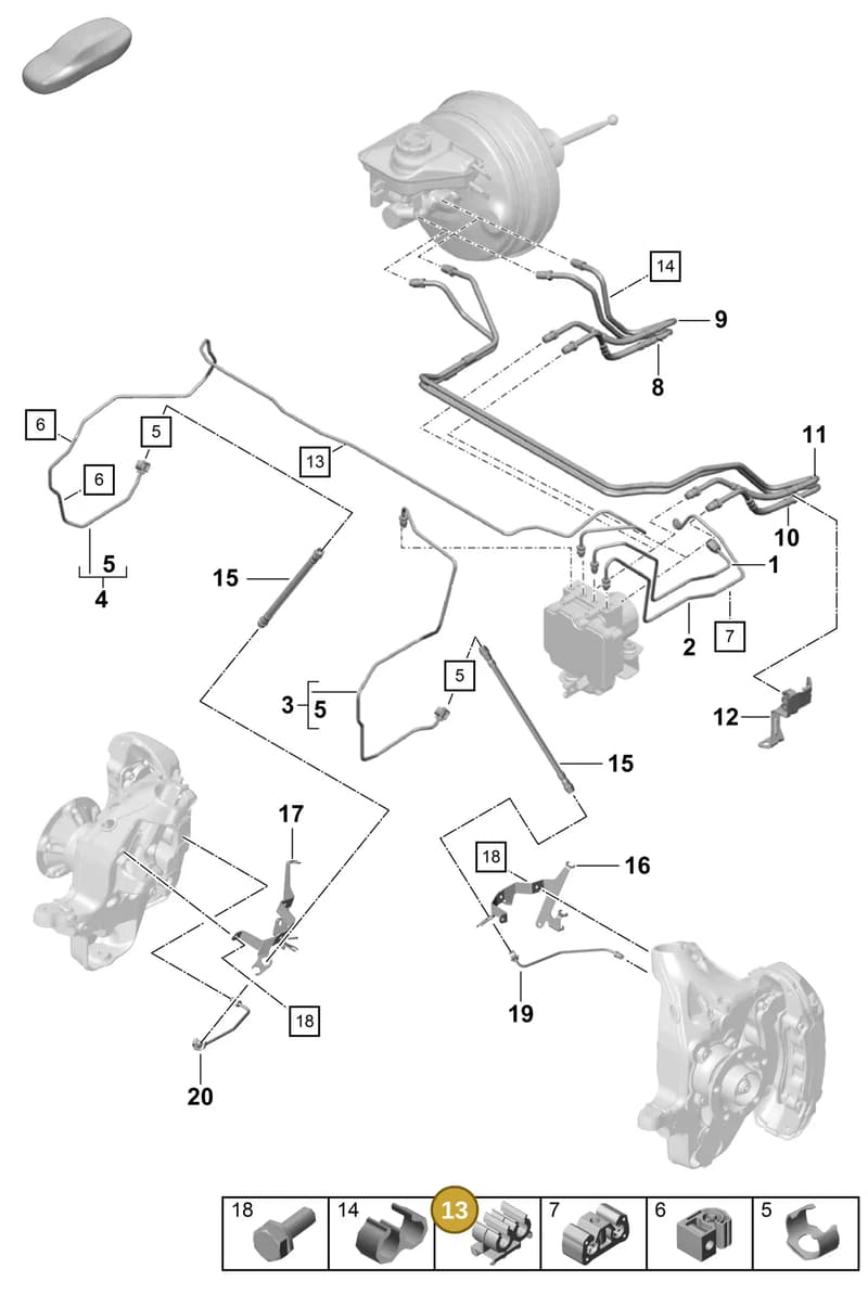 99135550801 — Porsche Boxster Spyder (2019-2020) diagram p54604010, position 13