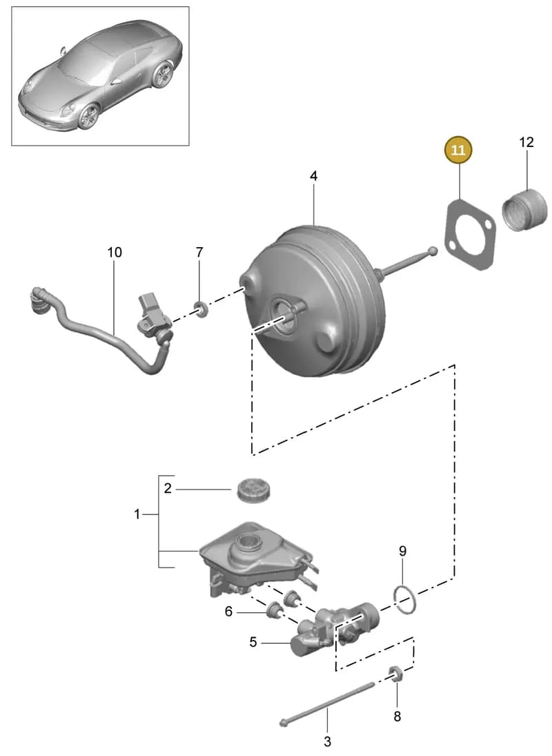 99135550901 — Porsche 991 Carrera 4 (2011-2016) diagram p38604000, position 11