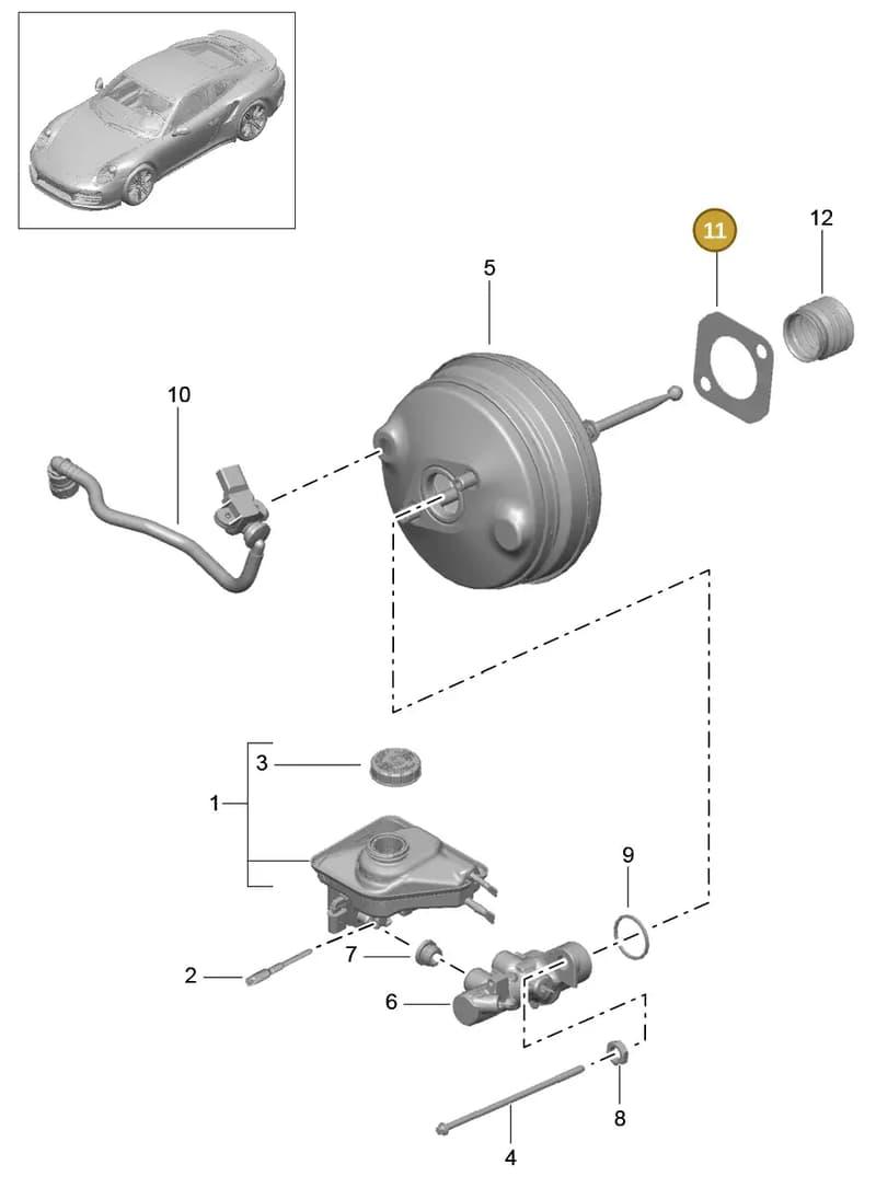 99135550901 — Porsche GT2 RS Clubsport (2013-2020) diagram p42604000, position 11+13