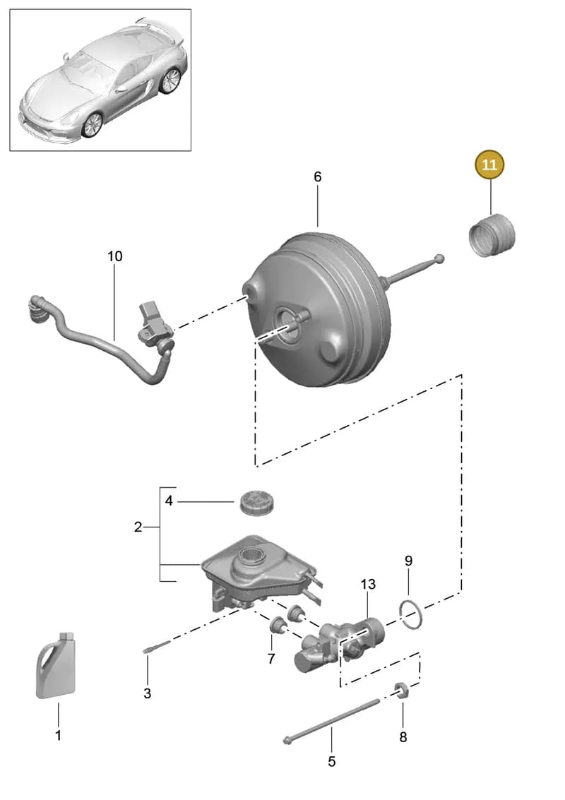 99135550901 — Porsche Cayman GT4 (2015-2016) diagram p45604000, position 11