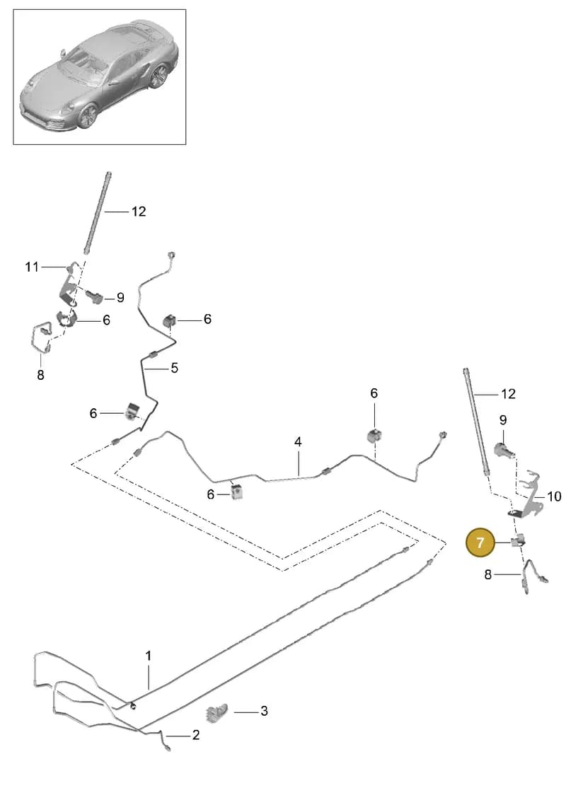 99135551211 — Porsche GT2 RS Clubsport (2013-2020) diagram p42604010, position 7