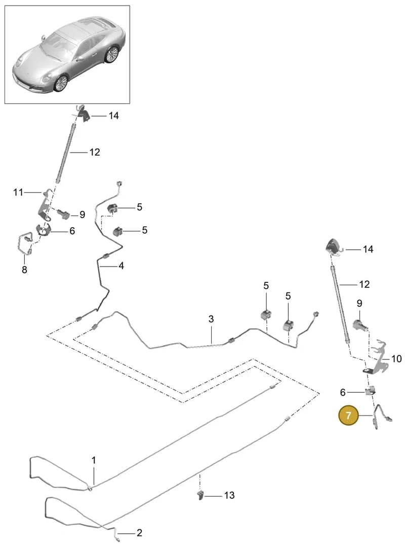 99135551211 — Porsche 911 (2016-2019) diagram p47604010, position 7