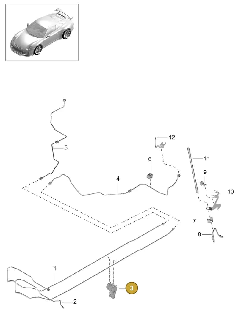 99135557580 — Porsche 911 (2013-2020) diagram p41604010, position 3