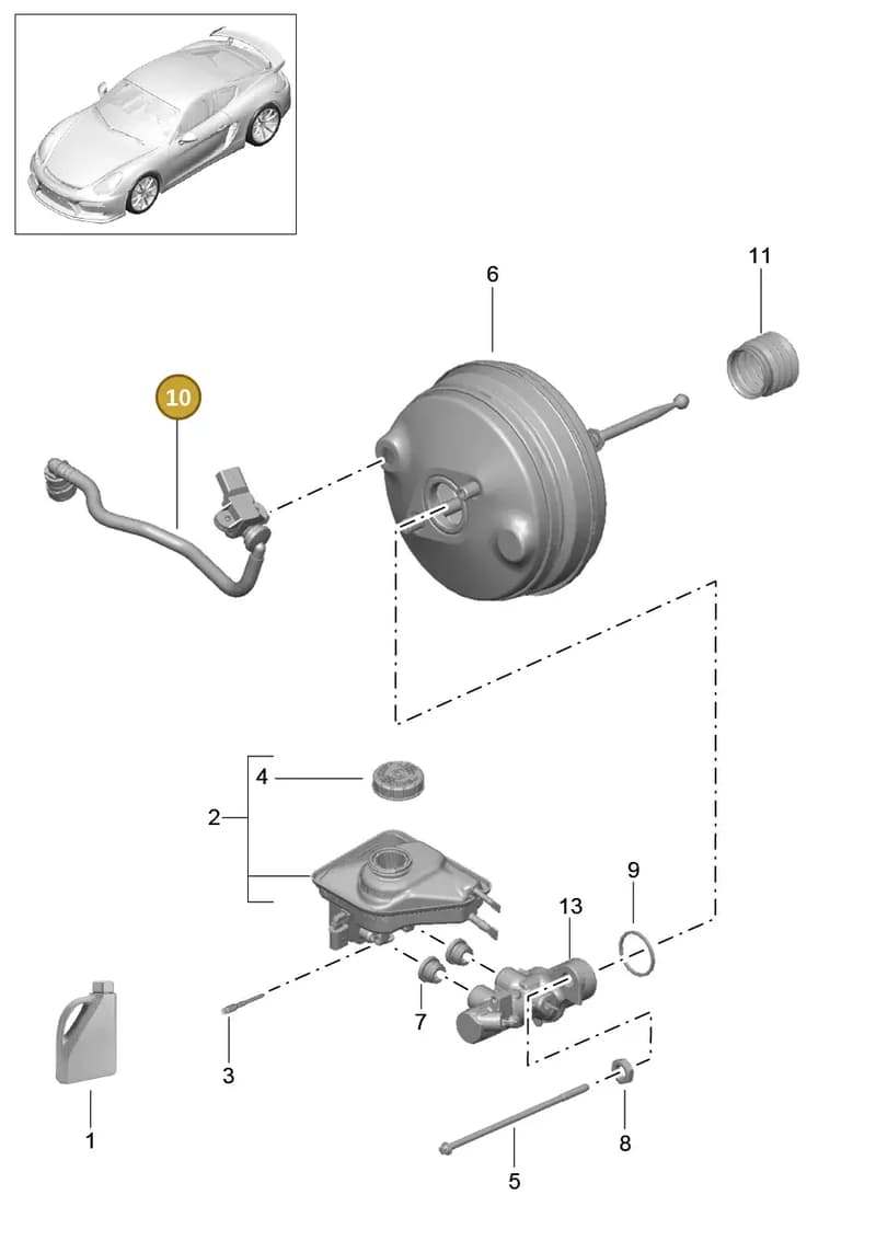99135557810 — Porsche Cayman GT4 (2015-2016) diagram p45604000, position 10