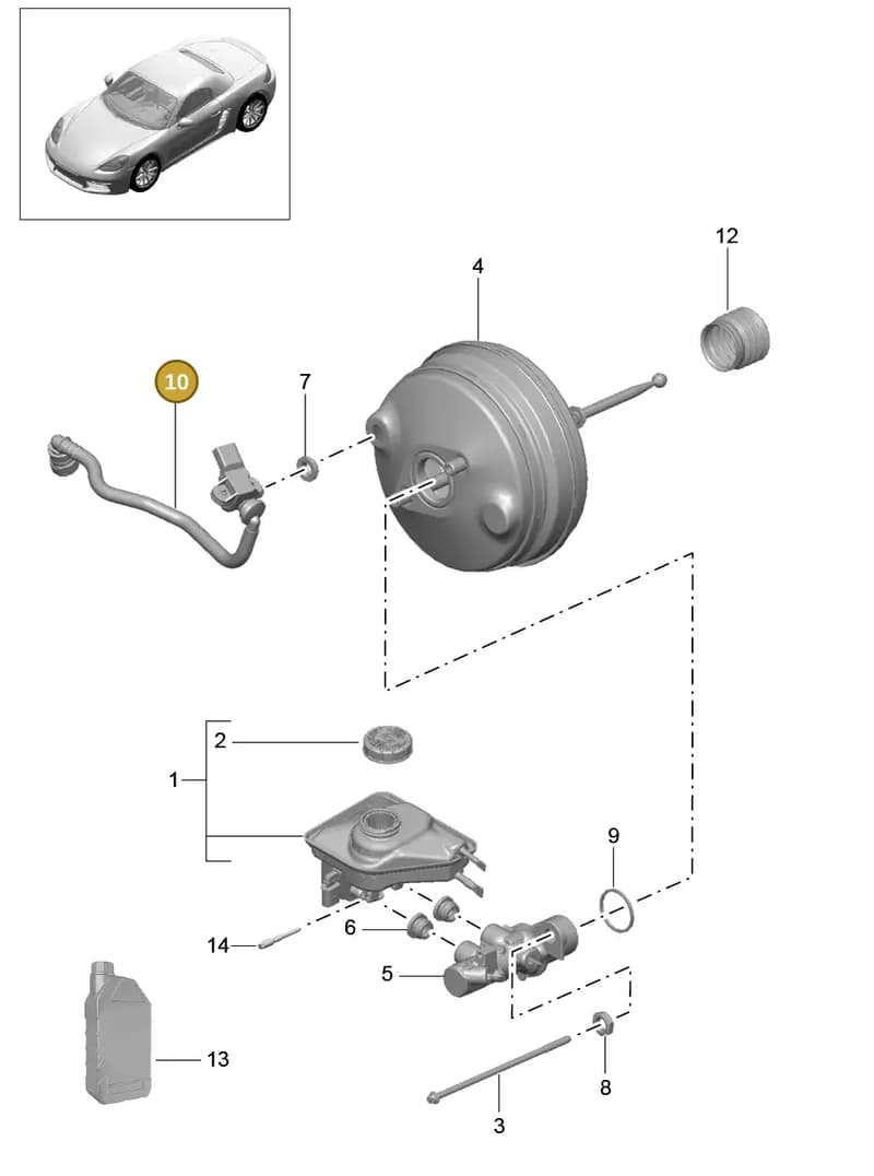 99135557810 — Porsche Boxster (2016-2019) diagram p48604000, position 10