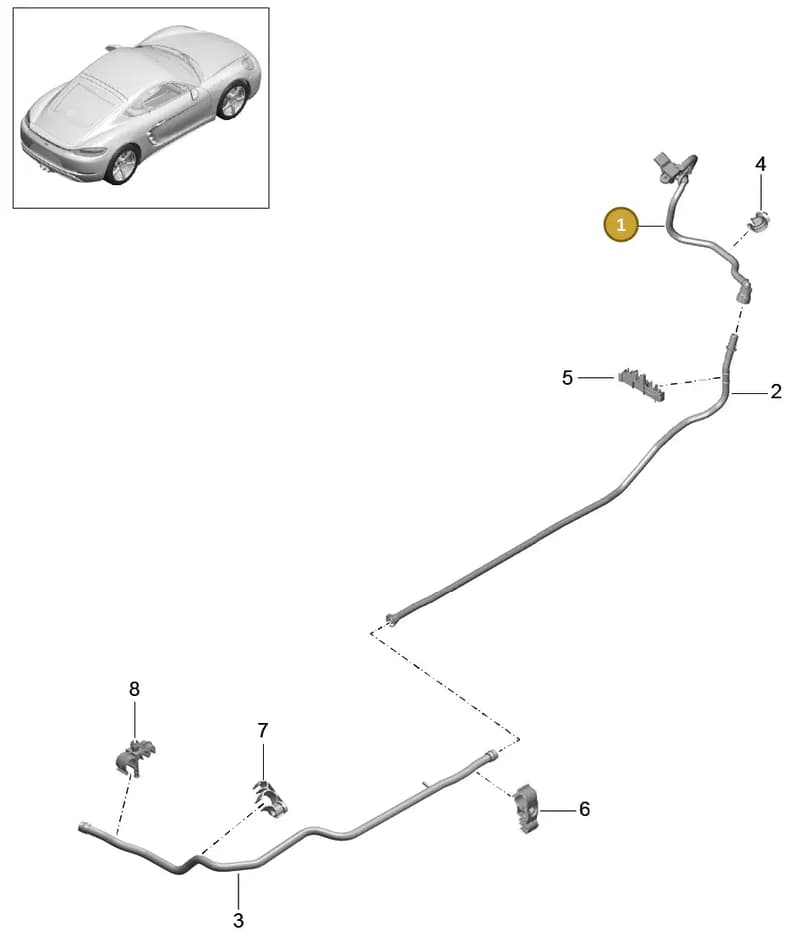 99135557810 — Porsche Cayman (2016-2019) diagram p50604040, position 1