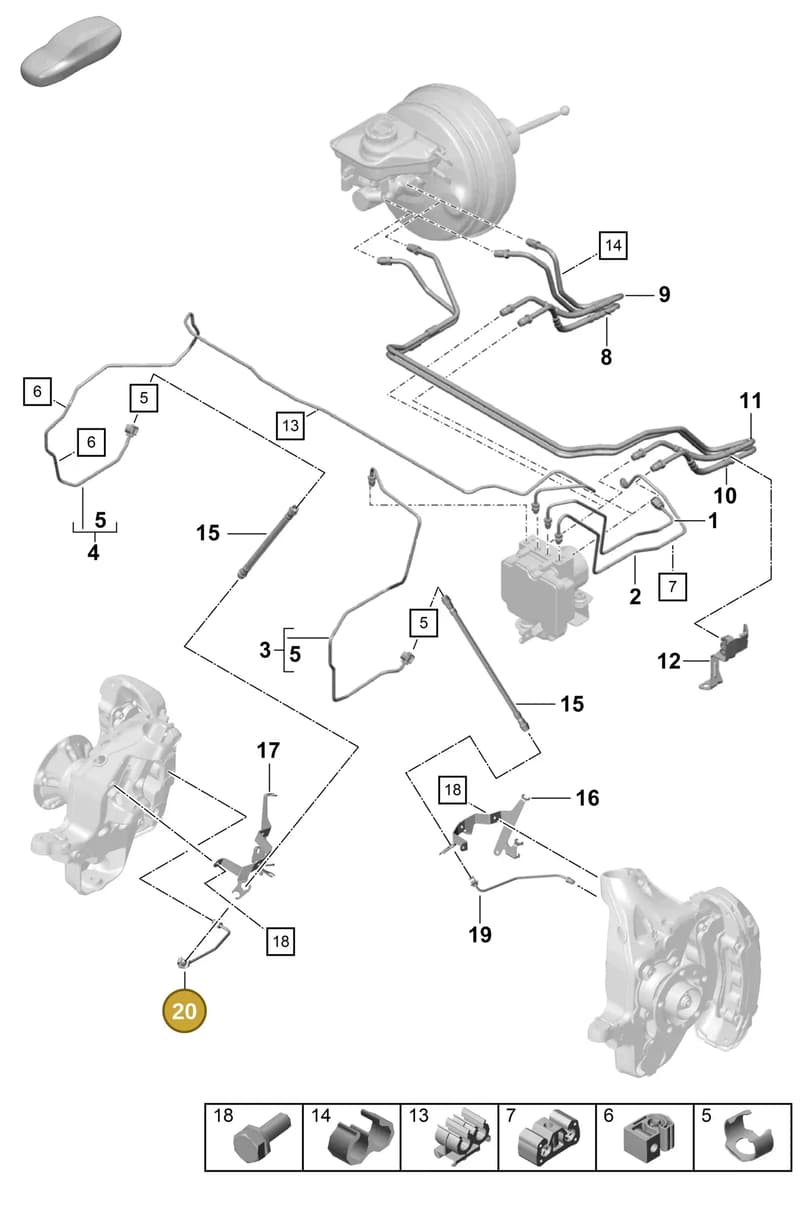 99135558181 — Porsche Boxster Spyder (2019-2020) diagram p54604010, position 20