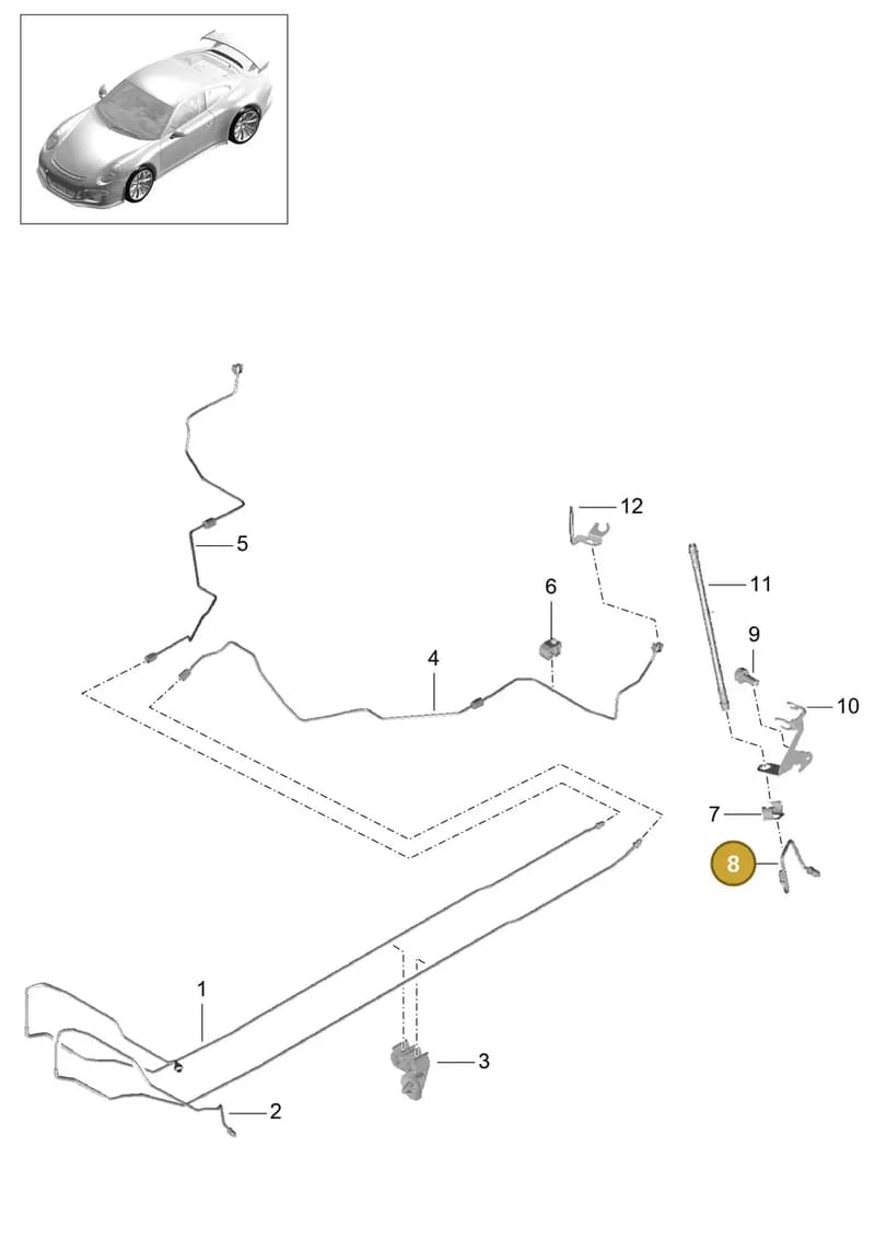 99135558603 — Porsche 911 (2013-2020) diagram p41604010, position 8