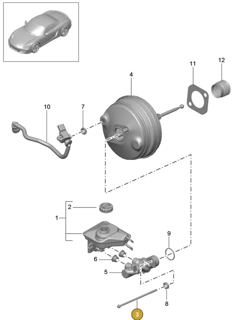 99135592900 — Porsche Boxster (2012-2016) diagram p39604000, position 3