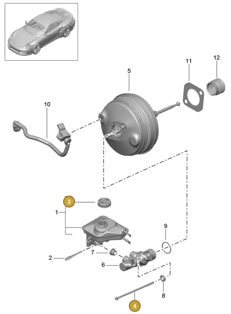 99135592900 — Porsche GT2 RS Clubsport (2013-2020) diagram p42604000, position 3+4