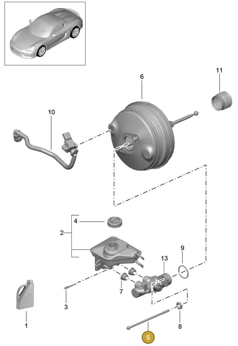99135592900 — Porsche Boxster Spyder (2015-2016) diagram p46604000, position 5