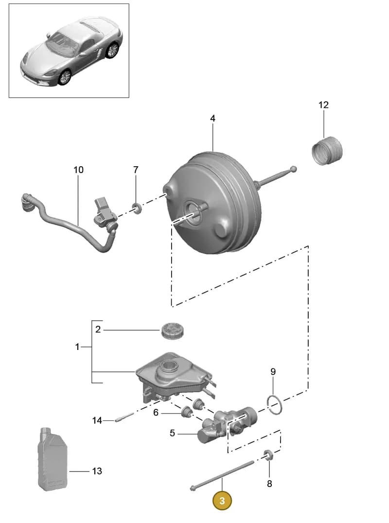 99135592900 — Porsche Boxster (2016-2019) diagram p48604000, position 3