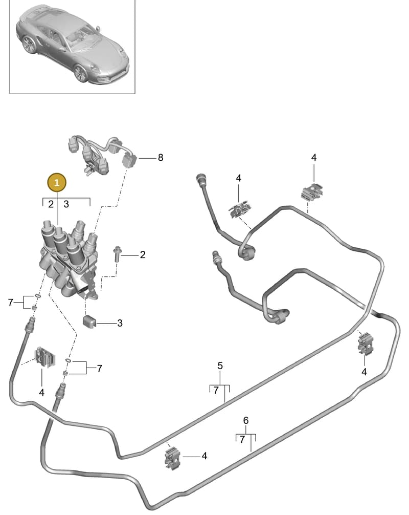 99135907504 — Porsche 911 (2013-2020) diagram p42402022, position 1