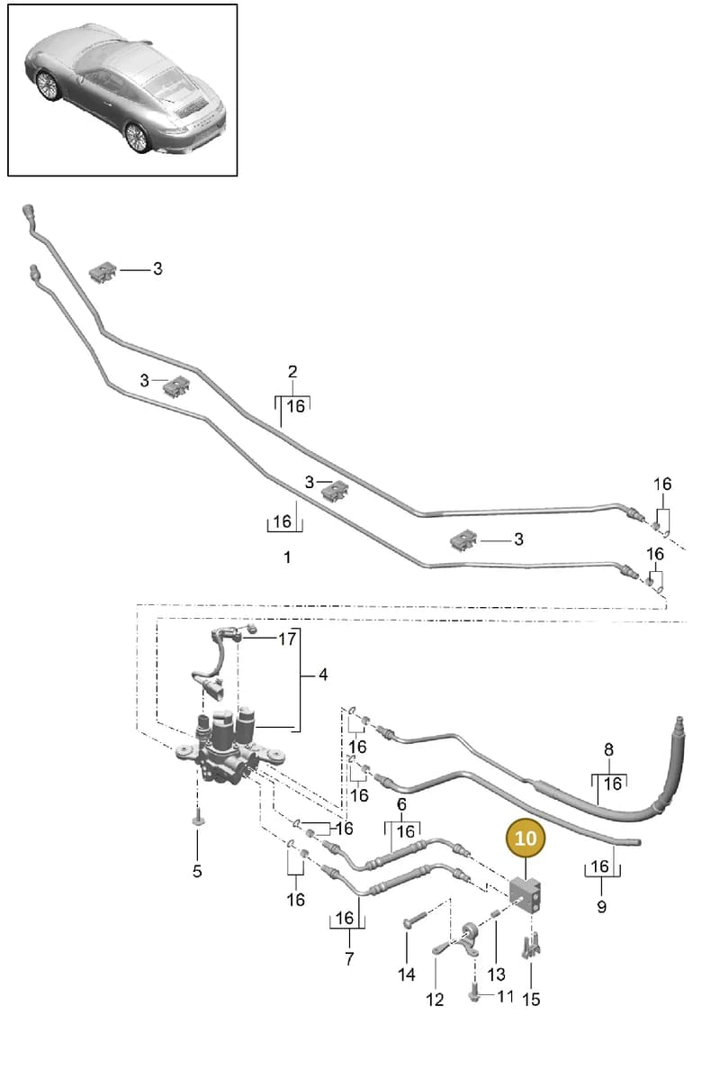 99135917901 — Porsche 911 (2016-2019) diagram p47402040, position 10