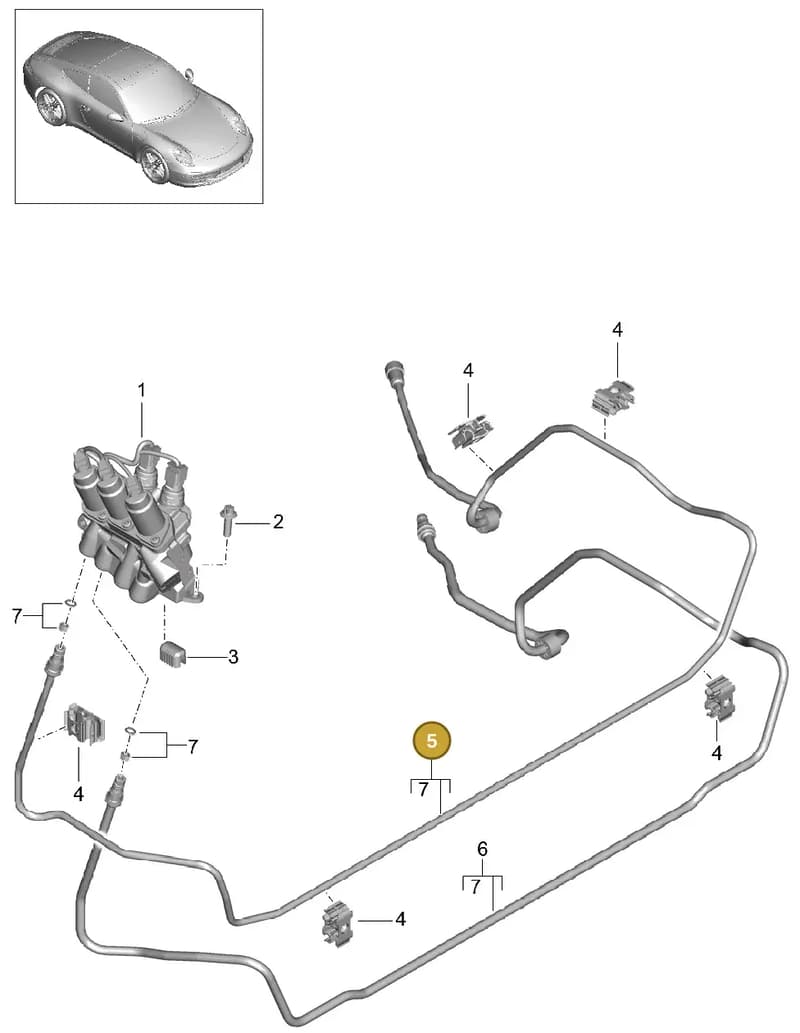 99135922102 — Porsche 991 Carrera 4 (2011-2016) diagram p38402020, position 5