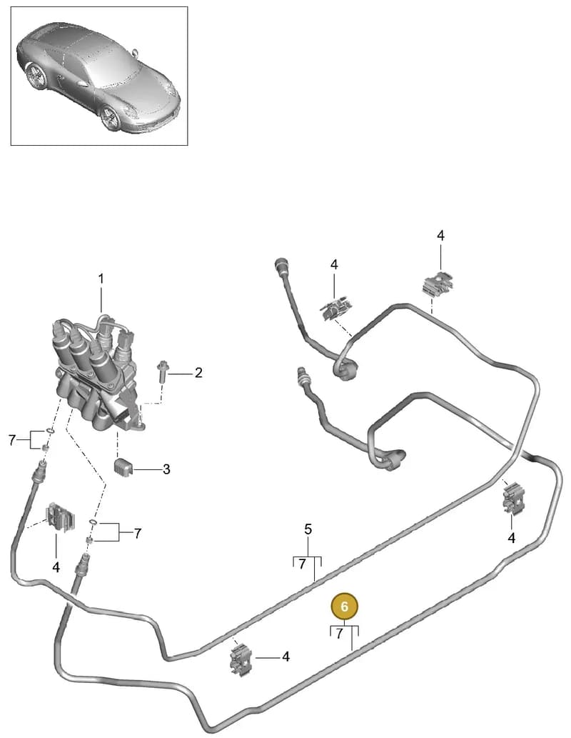 99135922302 — Porsche 991 Carrera 4 (2011-2016) diagram p38402020, position 6