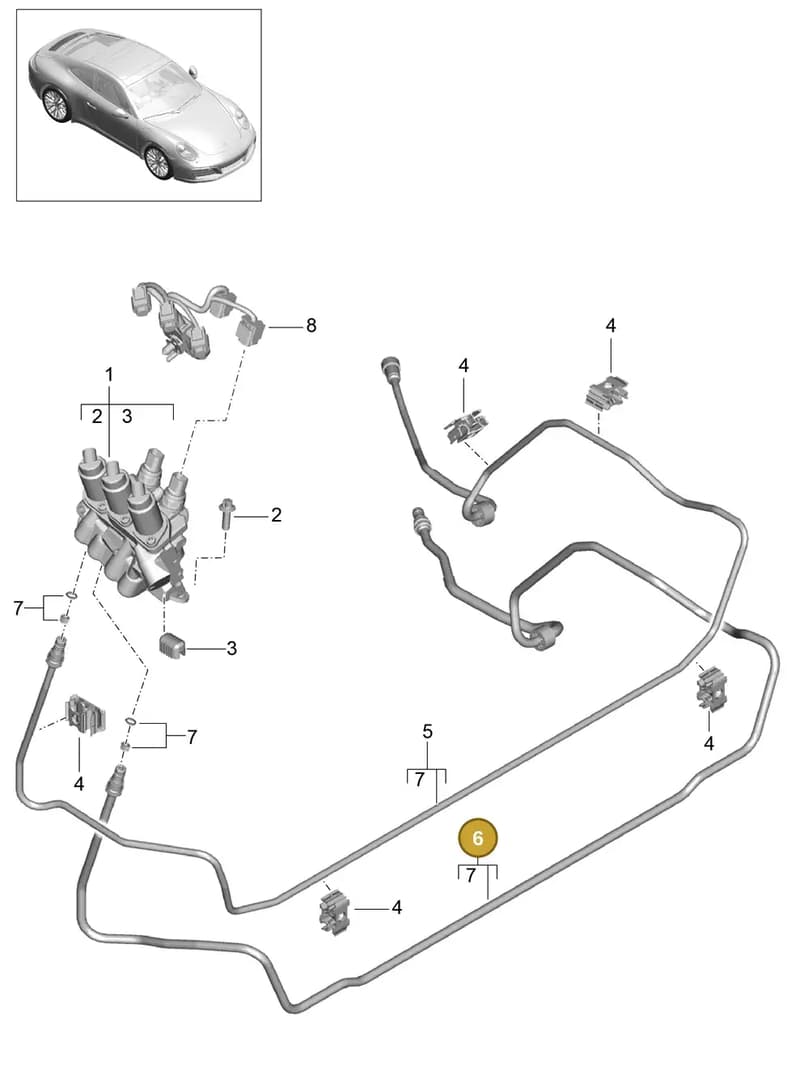 99135922302 — Porsche 911 (2016-2019) diagram p47402020, position 6