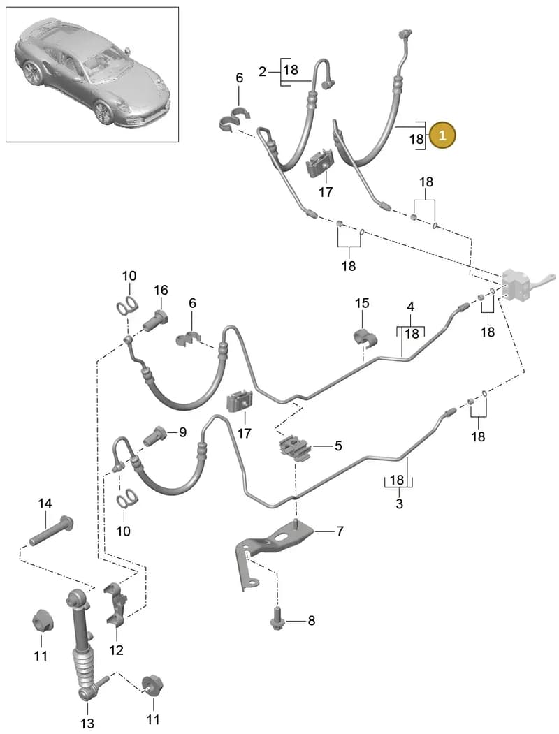 99135924903 — Porsche 911 (2013-2020) diagram p42402050, position 1