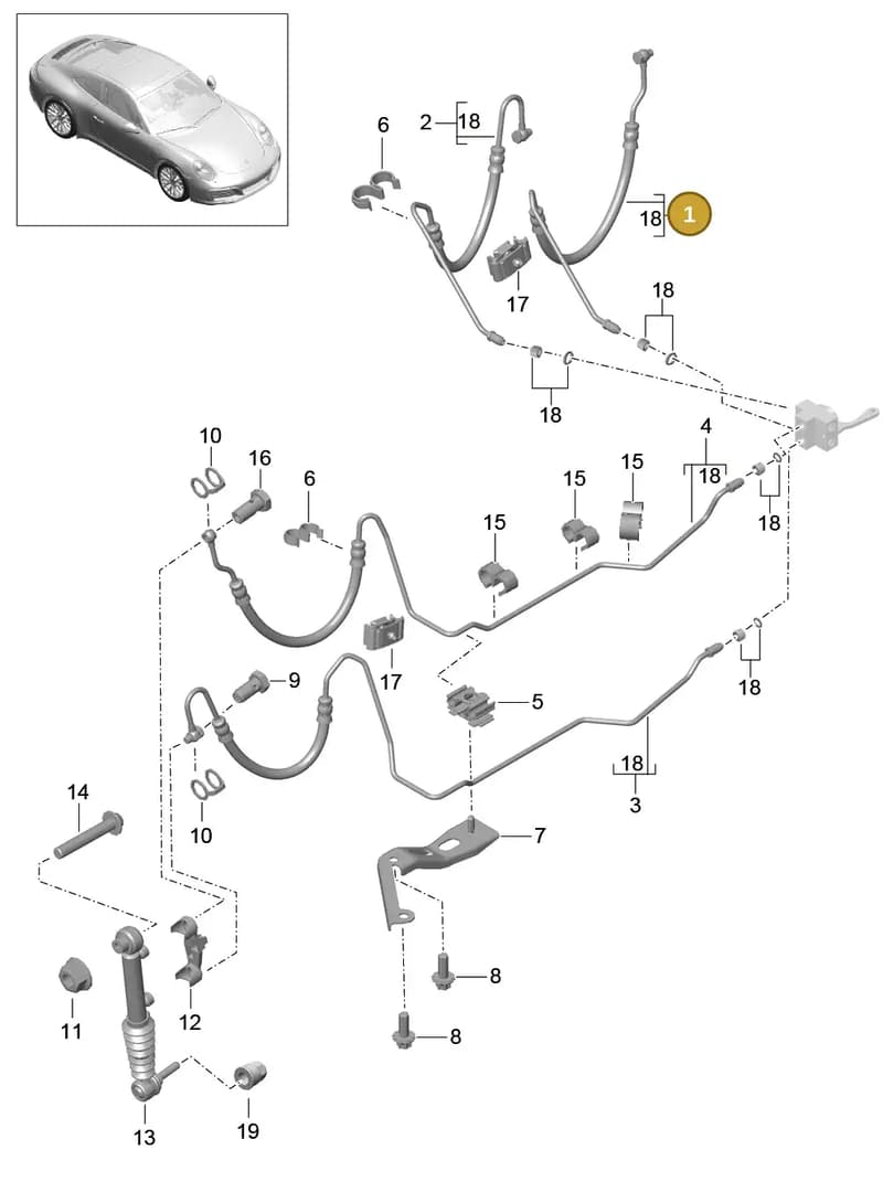 99135924903 — Porsche 911 (2016-2019) diagram p47402050, position 1