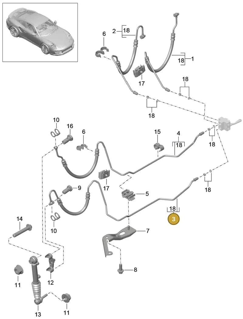 99135925003 — Porsche 911 (2013-2020) diagram p42402050, position 3