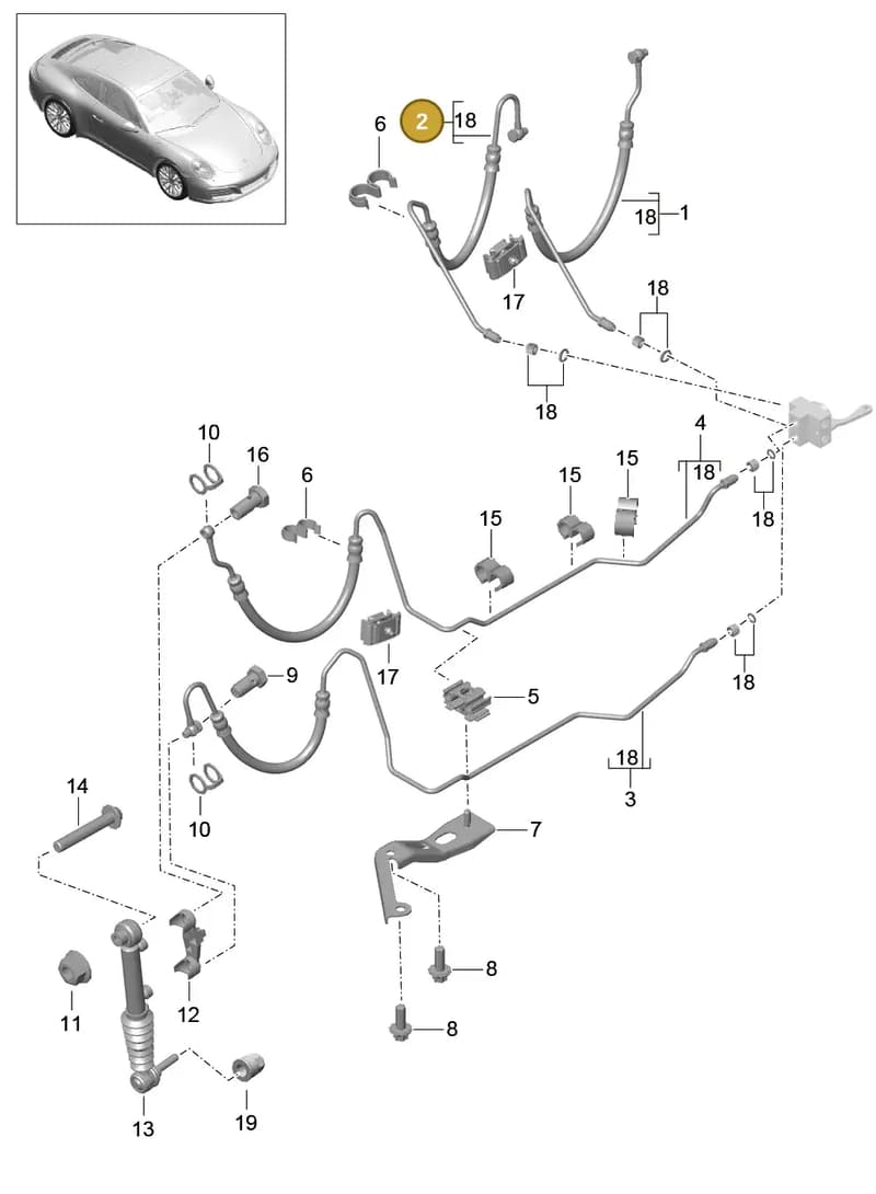 99135925103 — Porsche 911 (2016-2019) diagram p47402050, position 2