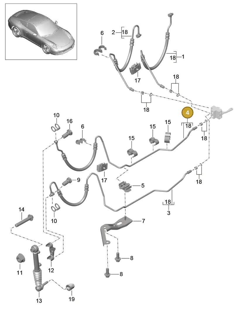 99135925203 — Porsche 991 Carrera 4 (2011-2016) diagram p38402050, position 4