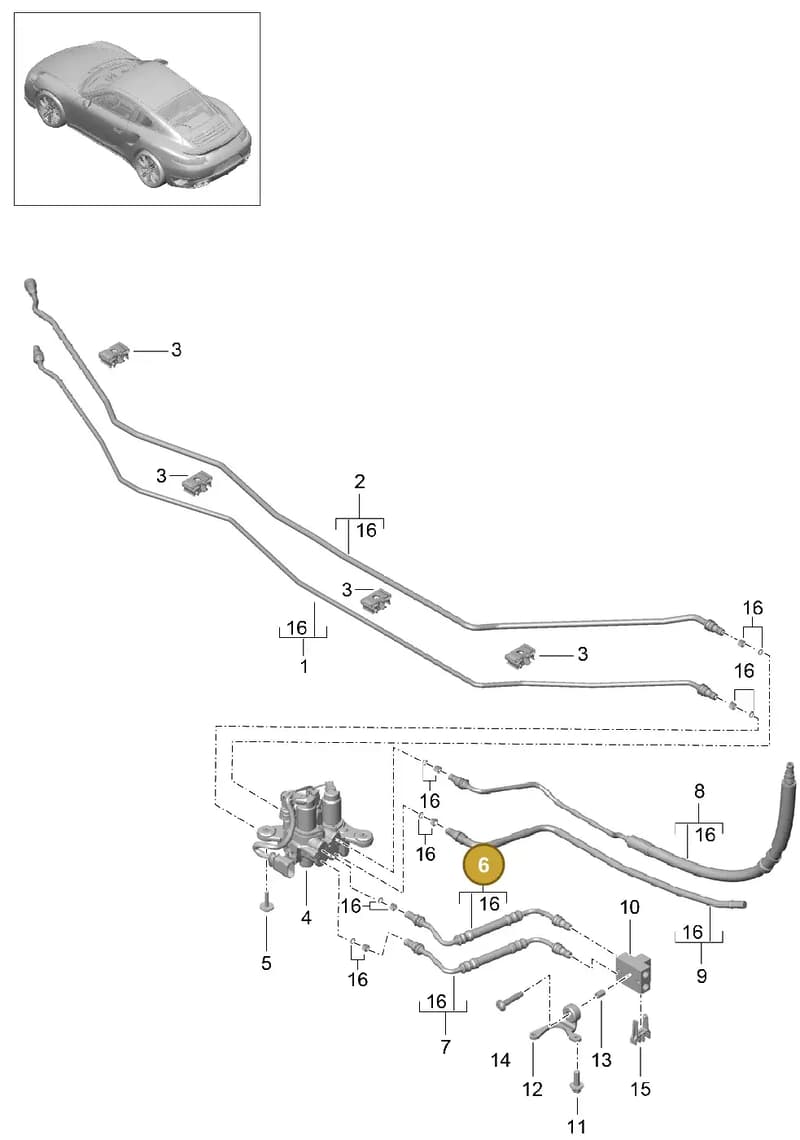 99135925503 — Porsche 911 (2013-2020) diagram p42402040, position 6