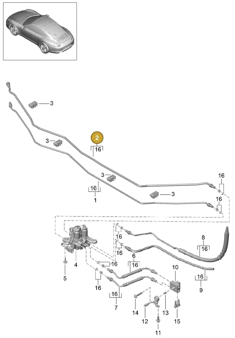 99135926302 — Porsche 991 Carrera 4 (2011-2016) diagram p38402040, position 2