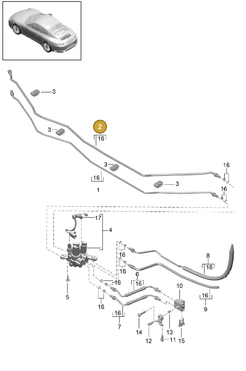 99135926302 — Porsche 911 (2016-2019) diagram p47402040, position 2