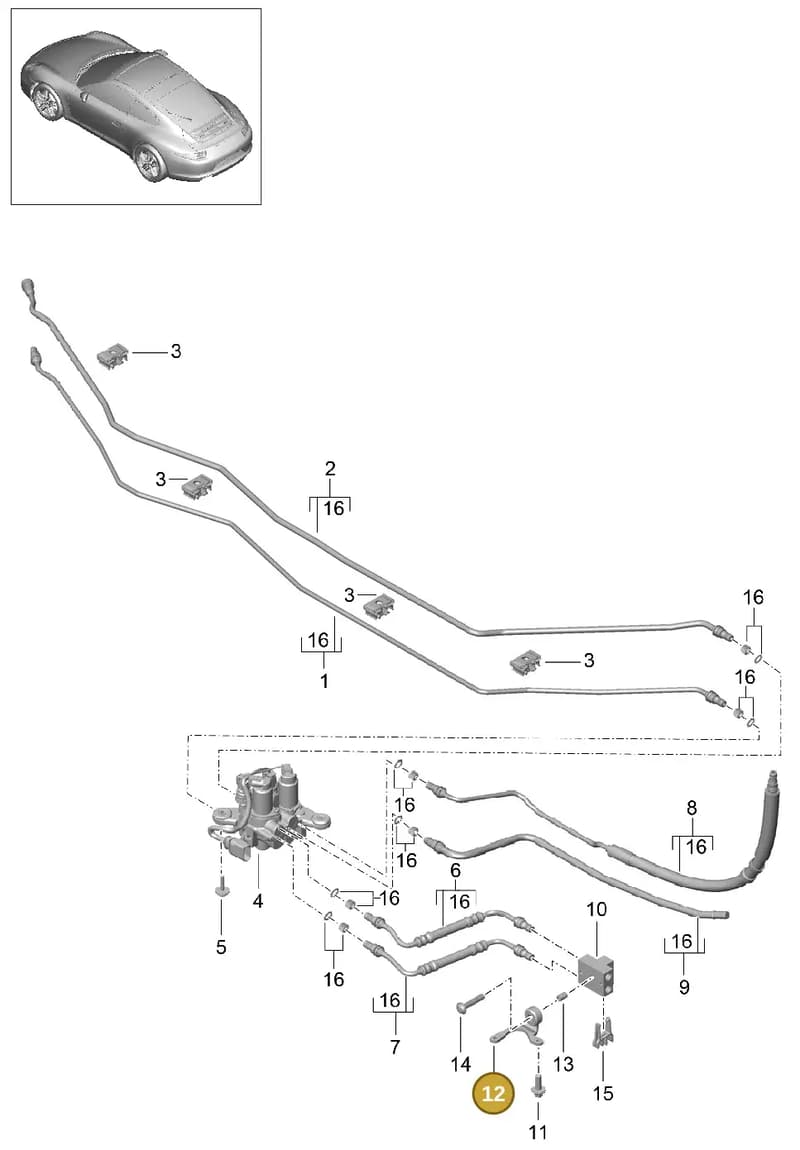 99135927902 — Porsche 991 Carrera 4 (2011-2016) diagram p38402040, position 12