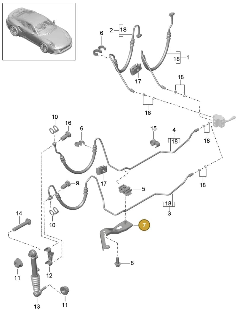 99135928002 — Porsche 911 (2013-2020) diagram p42402050, position 7