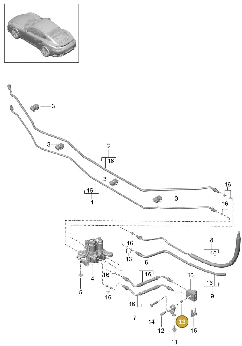 99135928700 — Porsche 911 (2013-2020) diagram p42402040, position 13