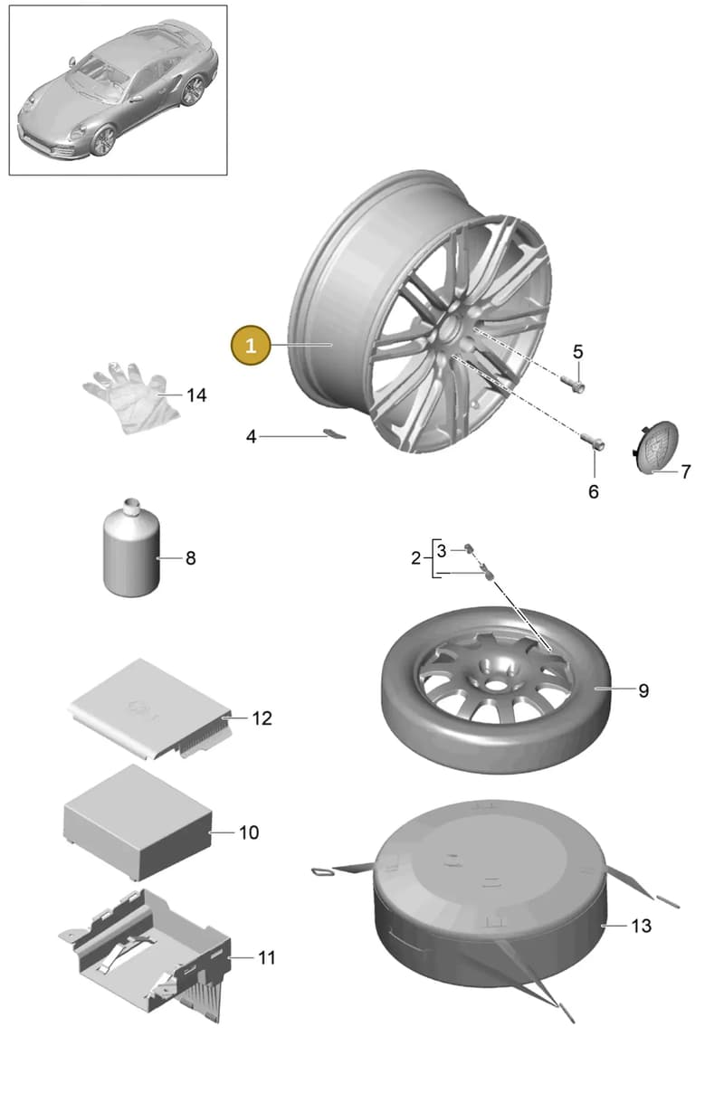 99136216241JE1 — Porsche GT2 RS Clubsport (2013-2020) diagram p42601000, position 1