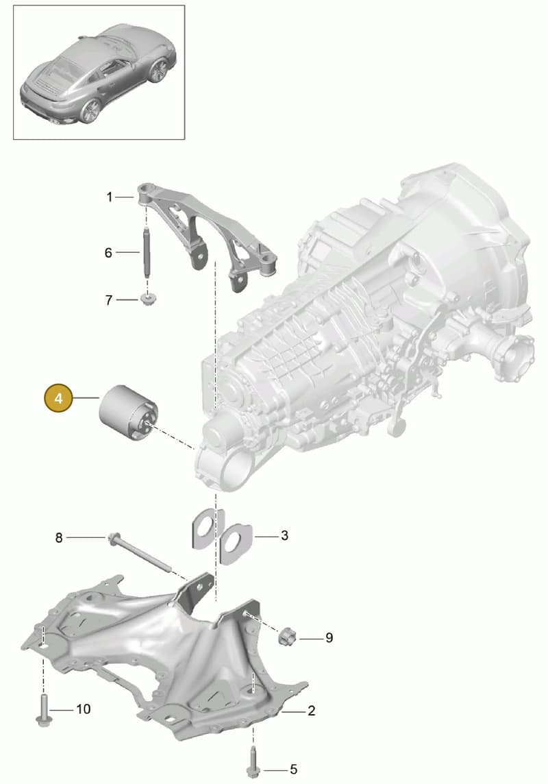 99137505500 — Porsche 911 (2013-2020) diagram p42306000, position 4