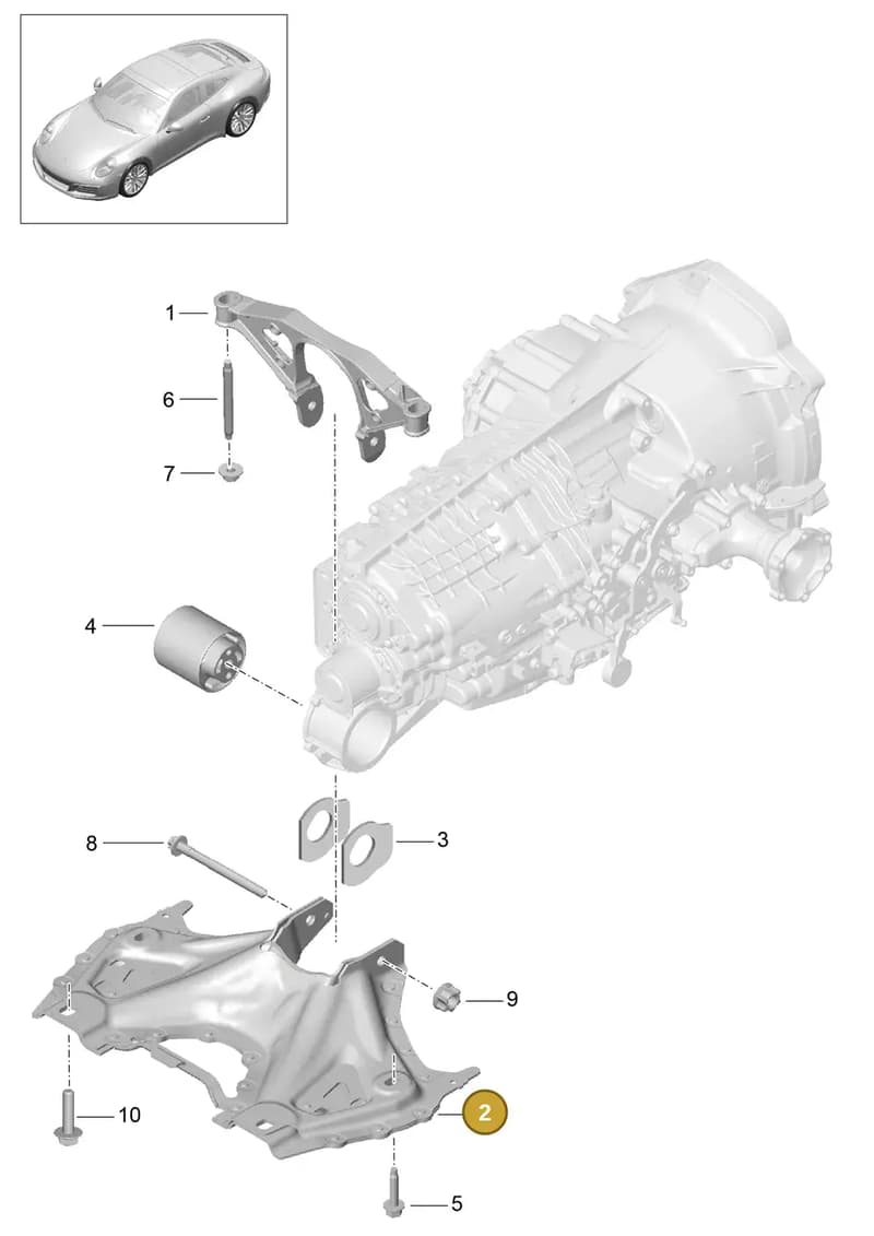 99137511403 — Porsche 911 (2016-2019) diagram p47306000, position 2