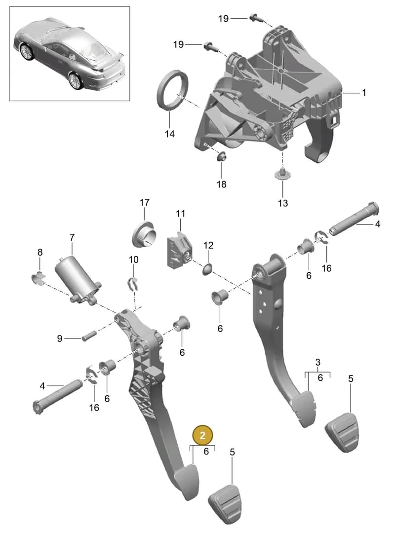 99142304001 — Porsche 911 (2013-2020) diagram p41702001, position 2