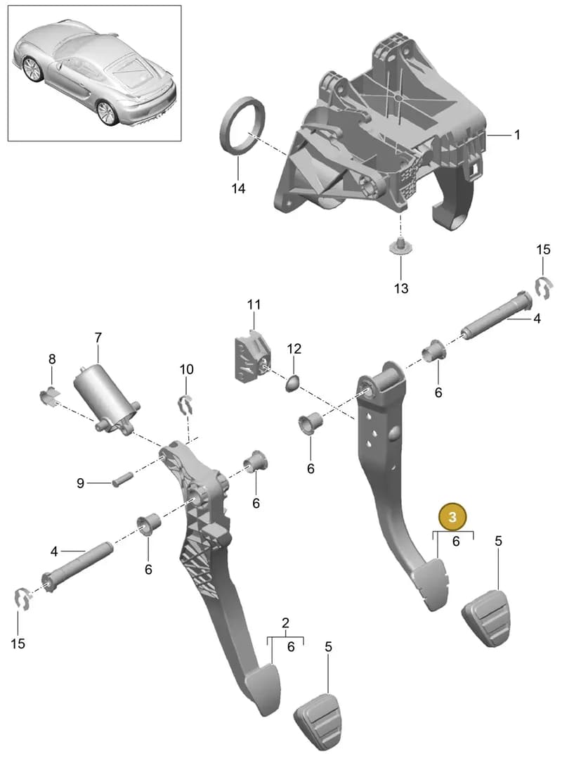 99142304101 — Porsche Cayman GT4 (2015-2016) diagram p45702000, position 3
