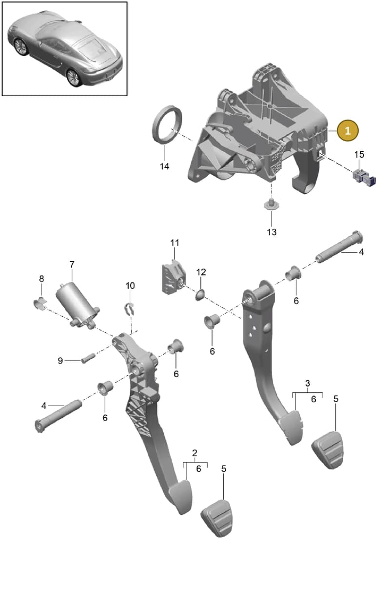 99142306501 — Porsche Cayman (2013-2016) diagram p40702000, position 1