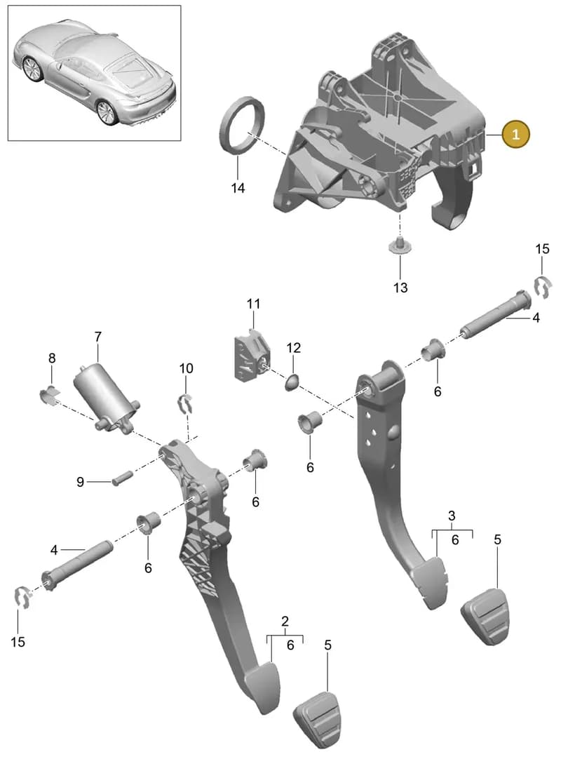 99142306501 — Porsche Cayman GT4 (2015-2016) diagram p45702000, position 1