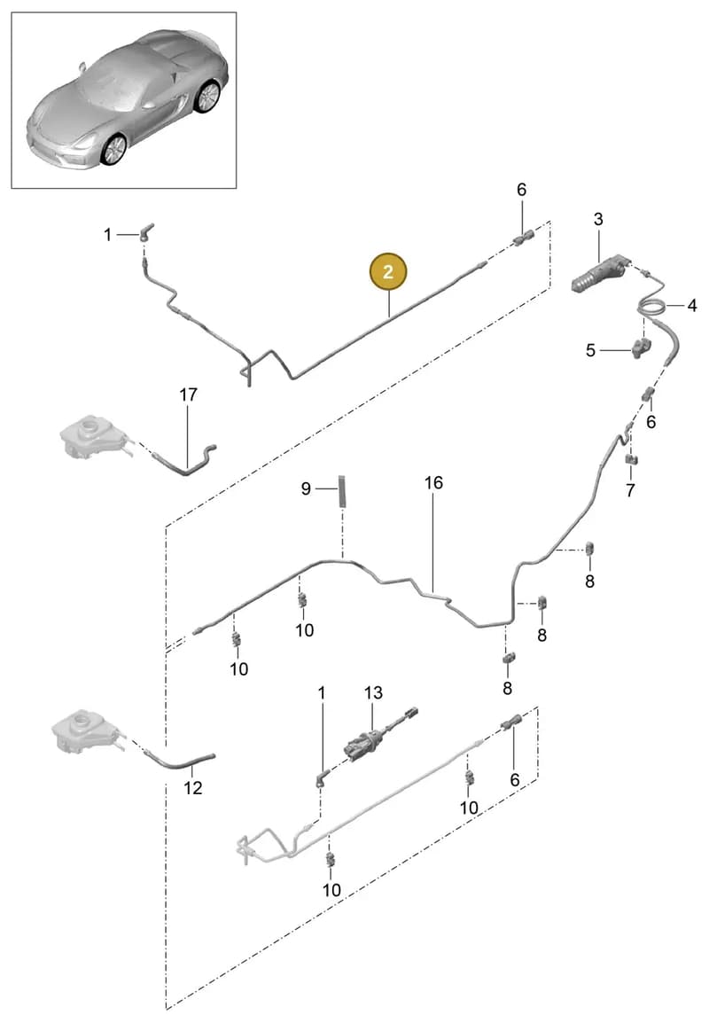 99142310704 — Porsche Boxster Spyder (2015-2016) diagram p46702008, position 2