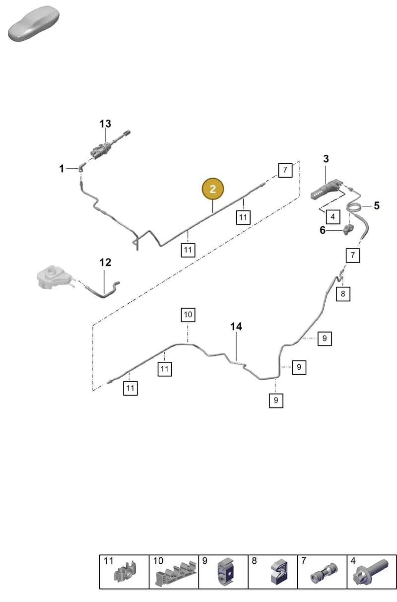 99142310704 — Porsche Boxster Spyder (2019-2020) diagram p55702080, position 2