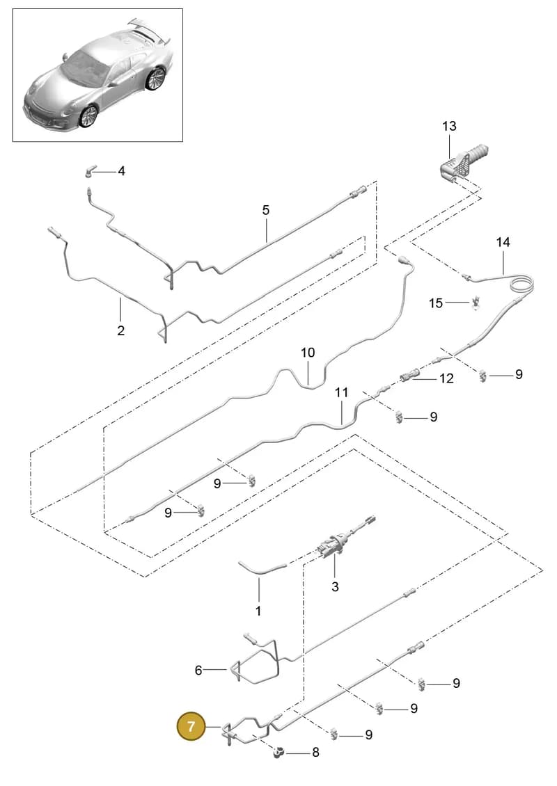 99142310710 — Porsche 911 (2013-2020) diagram p41702008, position 7