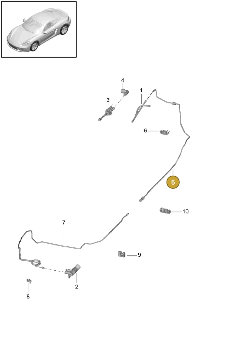 99142310710 — Porsche Cayman (2016-2019) diagram p50703000, position 5