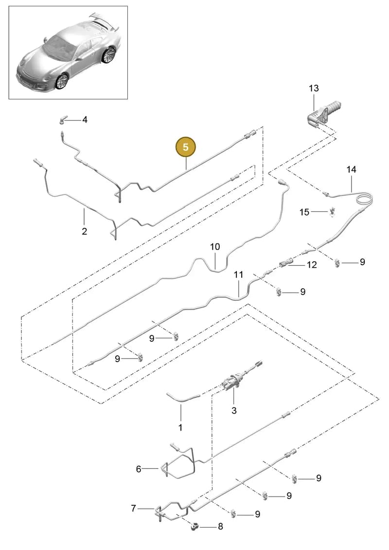 99142310810 — Porsche 911 (2013-2020) diagram p41702008, position 5