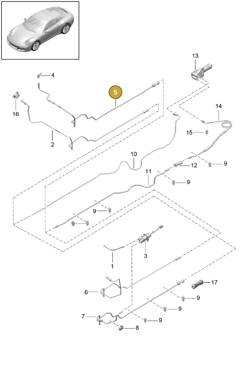 99142310810 — Porsche 911 (2016-2019) diagram p47702008, position 5