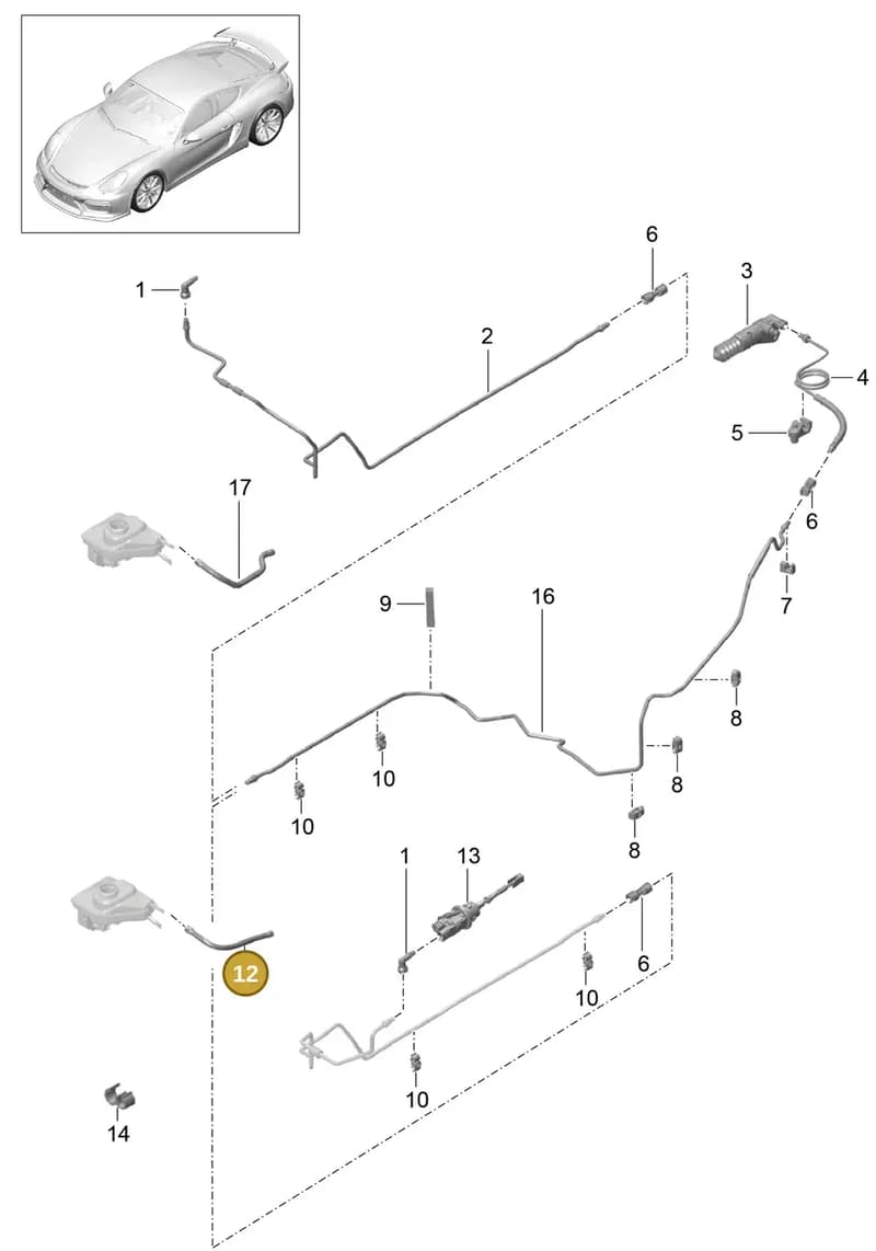99142313703 — Porsche Cayman GT4 (2015-2016) diagram p45702008, position 12